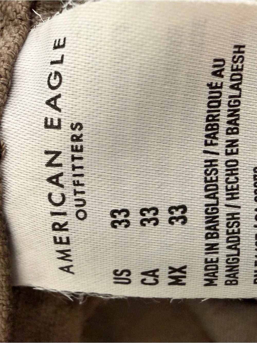 American Eagle Outfitters finish cotton straight